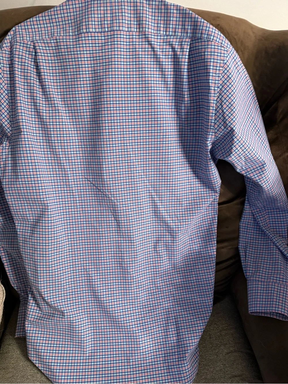Polo by Ralph Lauren Blue and Pink Windowpane Dress Shirt
